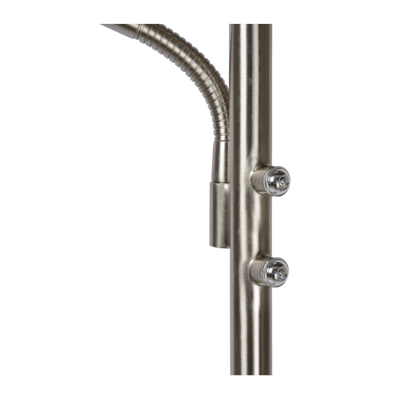 Lucide ZENITH - Stojacia lampa na čítanie - LED Dim. - 3000K - Satin Chrome